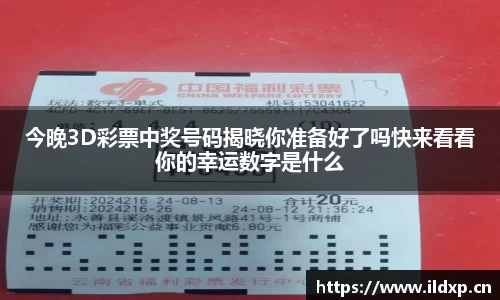 今晚3D彩票中奖号码揭晓你准备好了吗快来看看你的幸运数字是什么